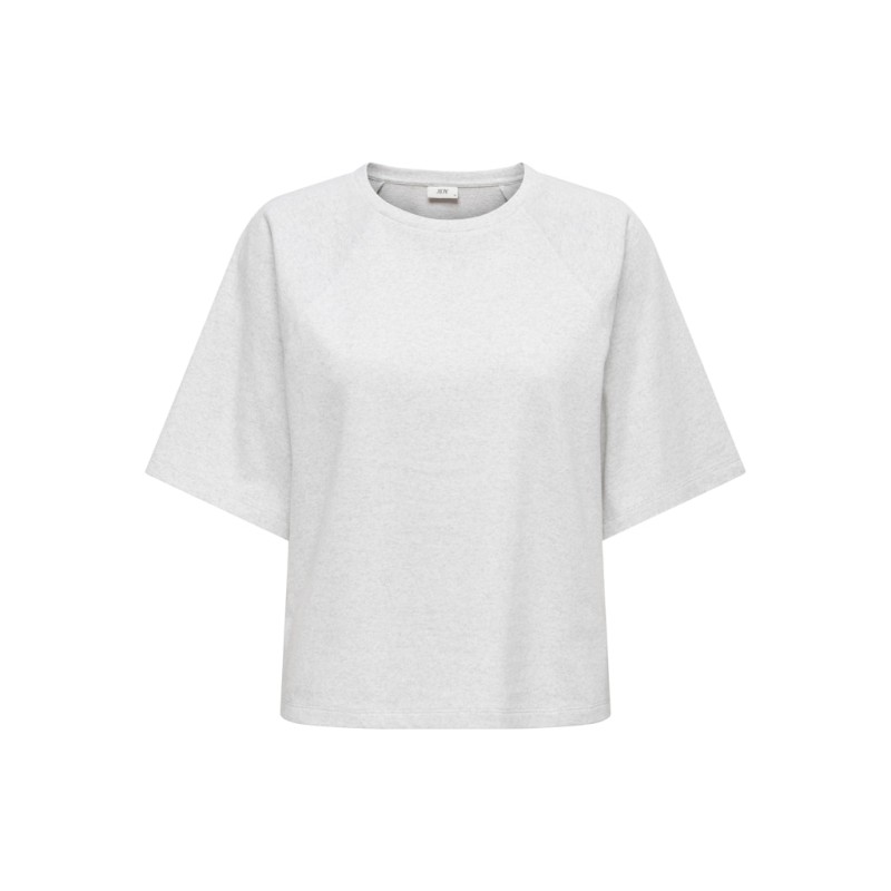 JDY Amalfi Life kortærmet sweat t-shirt - Oatmeal