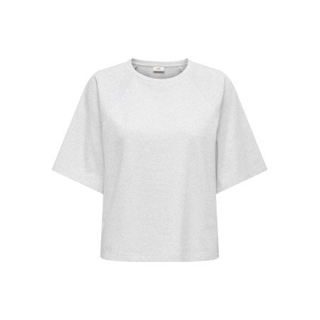JDY Amalfi Life kortærmet sweat t-shirt - Oatmeal