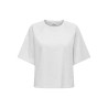 JDY Amalfi Life kortærmet sweat t-shirt - Oatmeal