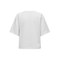 JDY Amalfi Life kortærmet sweat t-shirt - Oatmeal