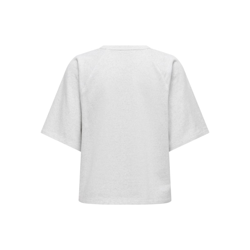 JDY Amalfi Life kortærmet sweat t-shirt - Oatmeal