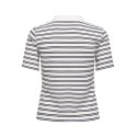 JDY Helga Kortærmet Rib Polo Top - Cloud Dancer
