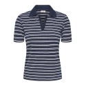 JDY Helga Kortærmet Rib Polo Top - Navy Blazer