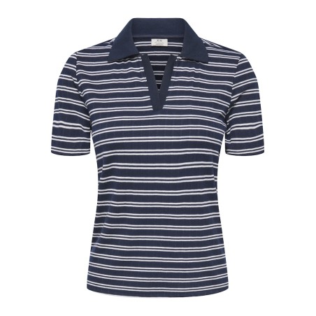 JDY Helga Kortærmet Rib Polo Top - Navy Blazer