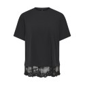 ONLY Vivi kortærmet blonde t-shirt - Black