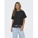 ONLY Vivi kortærmet blonde t-shirt - Black