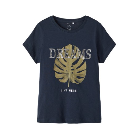 NAME IT Kids Delfine Kortærmet Top - Dark Sapphire