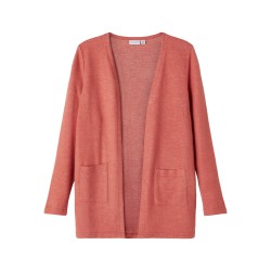 NAME IT Kids Victri Langærmet Strik Cardigan - Etruscan Red