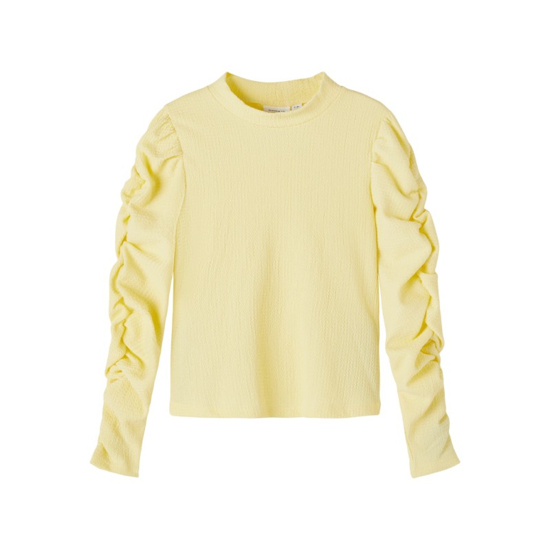 NAME IT Kids Bemel Langærmet Puffer Top - Double Cream