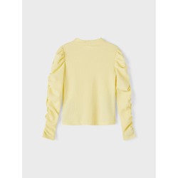 NAME IT Kids Bemel Langærmet Puffer Top - Double Cream
