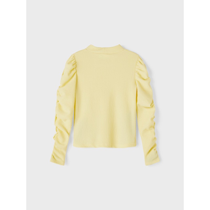 NAME IT Kids Bemel Langærmet Puffer Top - Double Cream