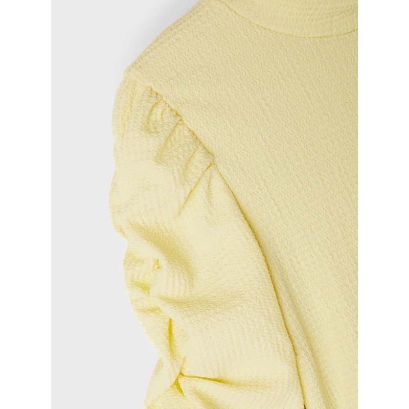NAME IT Kids Bemel Langærmet Puffer Top - Double Cream