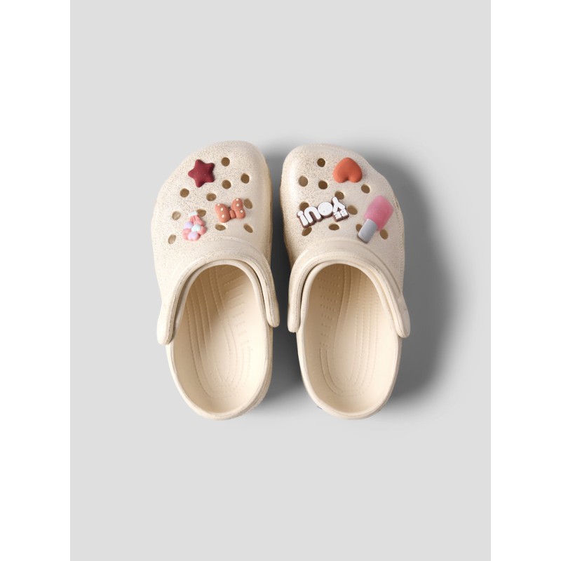NAME IT KIDS Fame Clogs - Créme De Pêche Glitter (Forudbestilling)