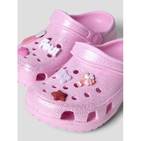 NAME IT KIDS Fame Clogs - Begonia Pink Glitter