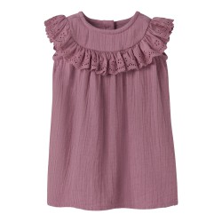 NAME IT BABY Johanna kortærmet kjole - Mesa Rose