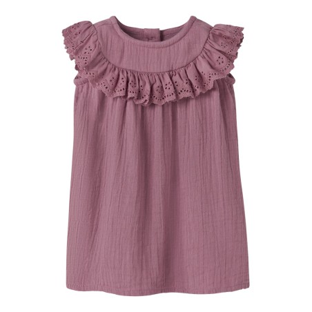 NAME IT BABY Johanna kortærmet kjole - Mesa Rose