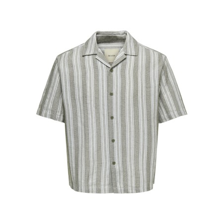 ONLY & SONS Walker kortærmet resort skjorte - Dark Olive