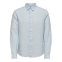 ONLY & SONS Caiden Hør Skjorte - Cashmere Blue