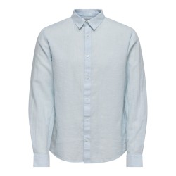 ONLY & SONS Caiden Hør Skjorte - Cashmere Blue