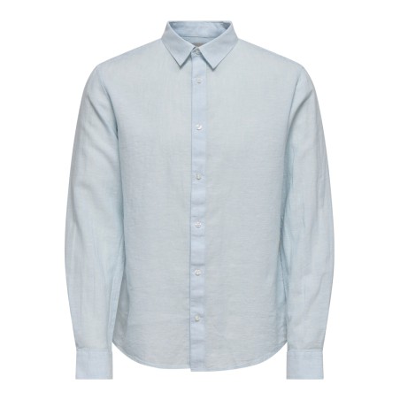 ONLY & SONS Caiden Hør Skjorte - Cashmere Blue