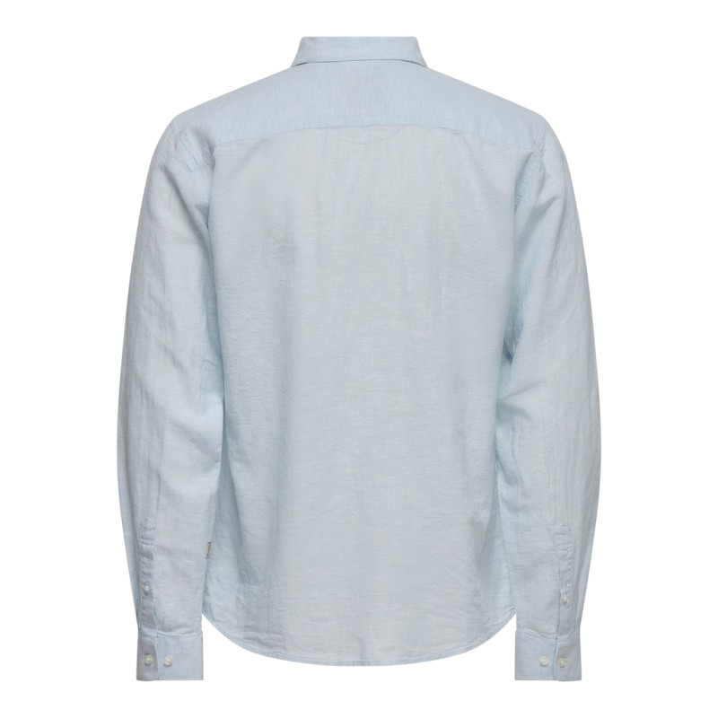 ONLY & SONS Caiden Hør Skjorte - Cashmere Blue