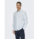 ONLY & SONS Caiden Hør Skjorte - Cashmere Blue