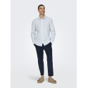 ONLY & SONS Caiden Hør Skjorte - Cashmere Blue