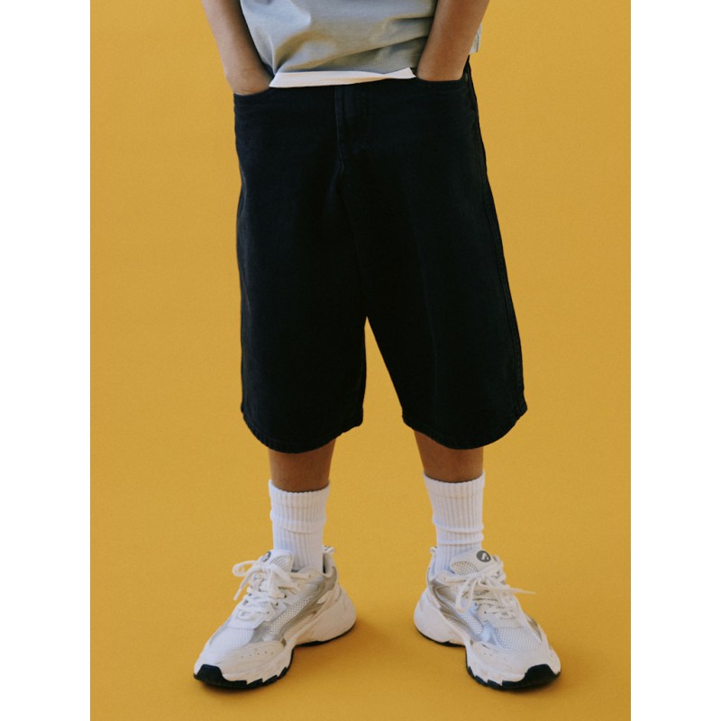 NAME IT KIDS Ben x-skater denim shorts - Black