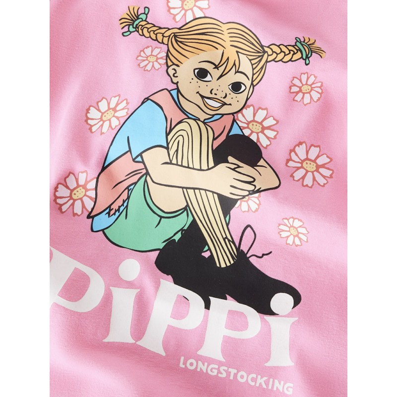 NAME IT MINI Amea kortærmet Pippi kjole - Pink Drink