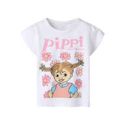 NAME IT MINI Amena kortærmet pippi t-shirt - Bright White