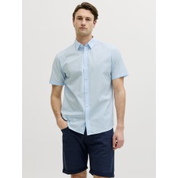 JACK & JONES Gavin Solid Kortærmet T-shirt - Cashmere Blue