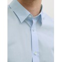 JJ Rebel Gavin Solid Kortærmet Skjorte - Cashmere Blue
