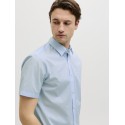 JJ Rebel Gavin Solid Kortærmet Skjorte - Cashmere Blue