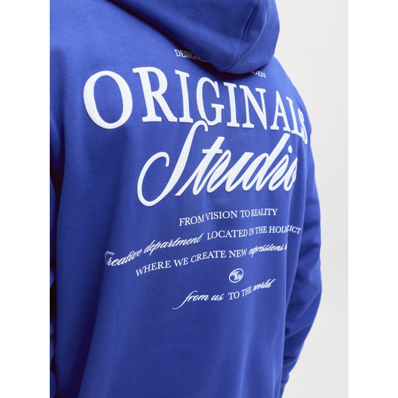 JACK & JONES Norrebro Typo Hoodie - Blueing