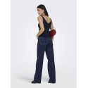 JDY Nanna S/L Broderet Strik Top - Black Iris / Kentucky