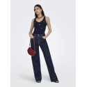 JDY Nanna S/L Broderet Strik Top - Black Iris / Kentucky