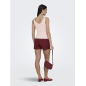 JDY Nanna S/L Broderet Strik Top - Pink Dogwood / Mauwe Wine