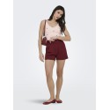 JDY Nanna S/L Broderet Strik Top - Pink Dogwood / Mauwe Wine