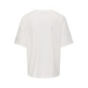 JDY Ninna Kortærmet Oversize Print T-shirt - Cloud Dancer / Botique