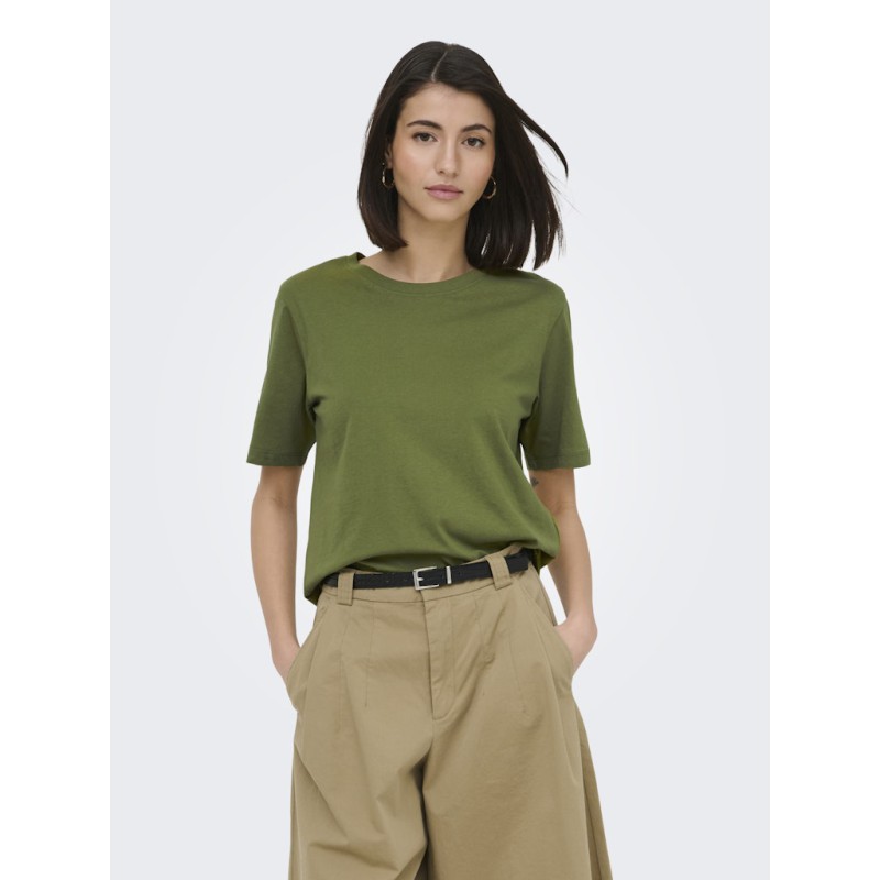 JDY Rex Basic T-Shirt - Peat Moss