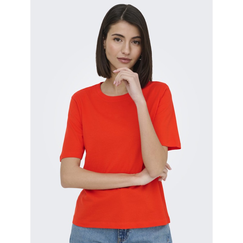 JDY Rex Basic T-Shirt - Orange.Com