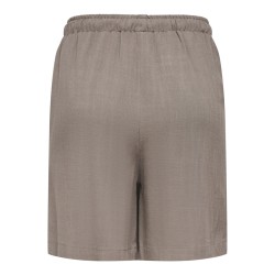 ONLY Siesta MW Pull-up Hør Shorts - Walnut