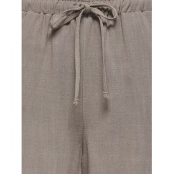 ONLY Siesta MW Pull-up Hør Shorts - Walnut