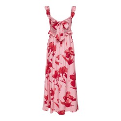 ONLY Hyaci S/L Flæse Lang Kjole - Pink Icing