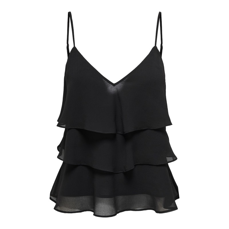 ONLY Linn Flæse Singlet - Sort