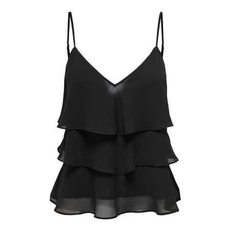 ONLY Linn Flæse Singlet - Sort