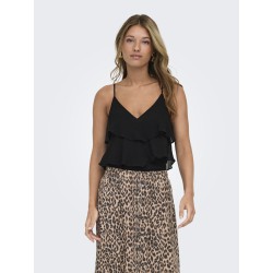 ONLY Linn Flæse Singlet - Sort