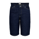 ONLY Sonny Højtaljede Brede Denim Shorts - Dark Blue Denim / Rinse