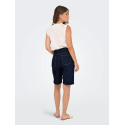 ONLY Sonny Højtaljede Brede Denim Shorts - Dark Blue Denim / Rinse