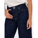 ONLY Sonny Højtaljede Brede Denim Shorts - Dark Blue Denim / Rinse